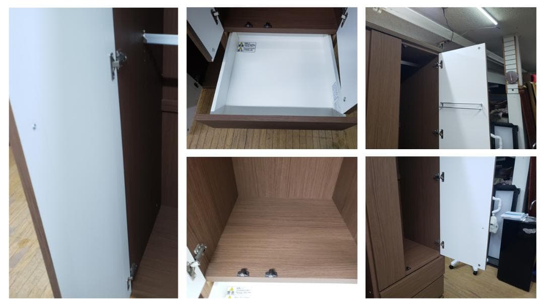 ｃ33　美品ニトリ製　マルチタンス　クエスＴ　ミラー付きワードロープ