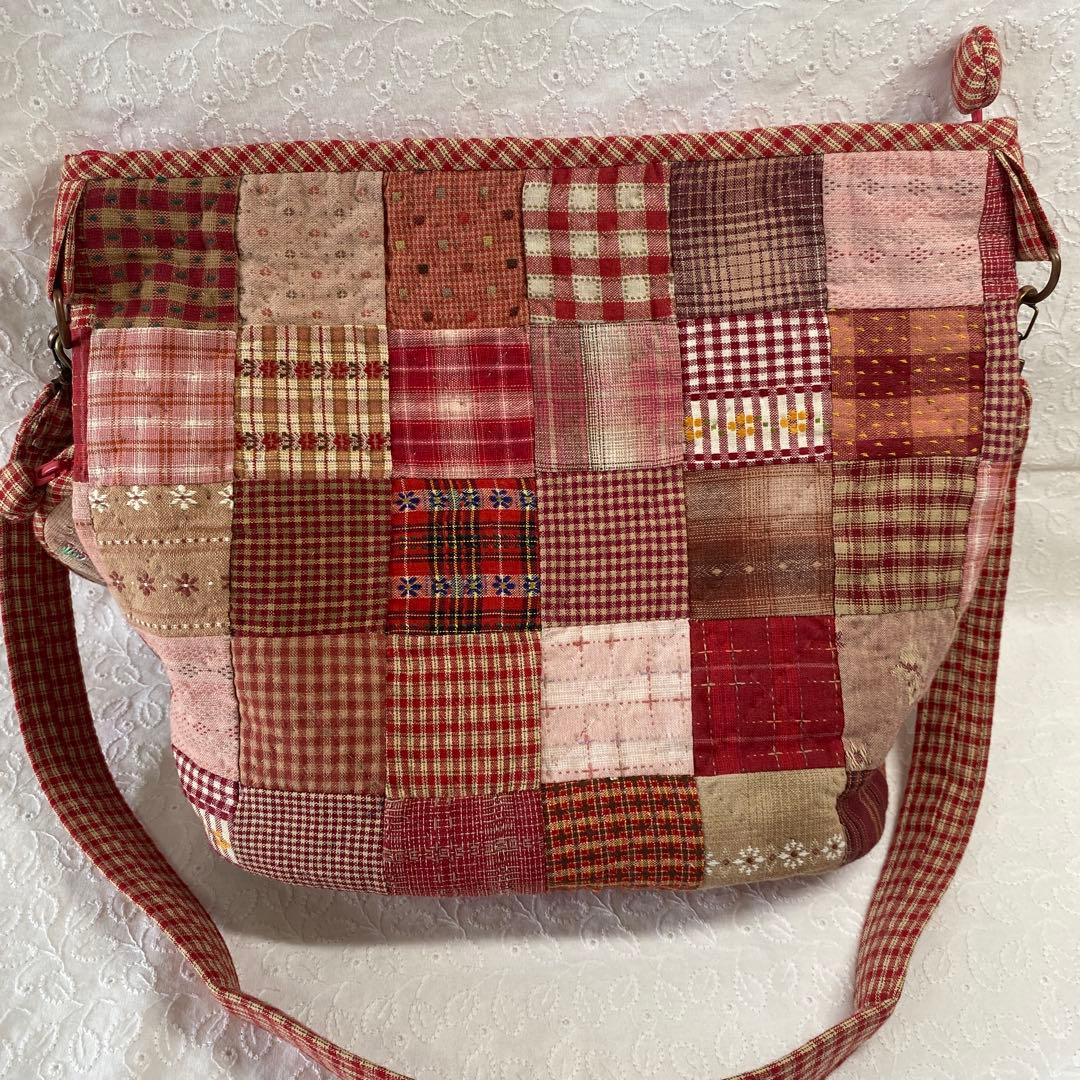 u.先染め生地 パッチワーク ハンドメイド＊スーちゃんのバッグ