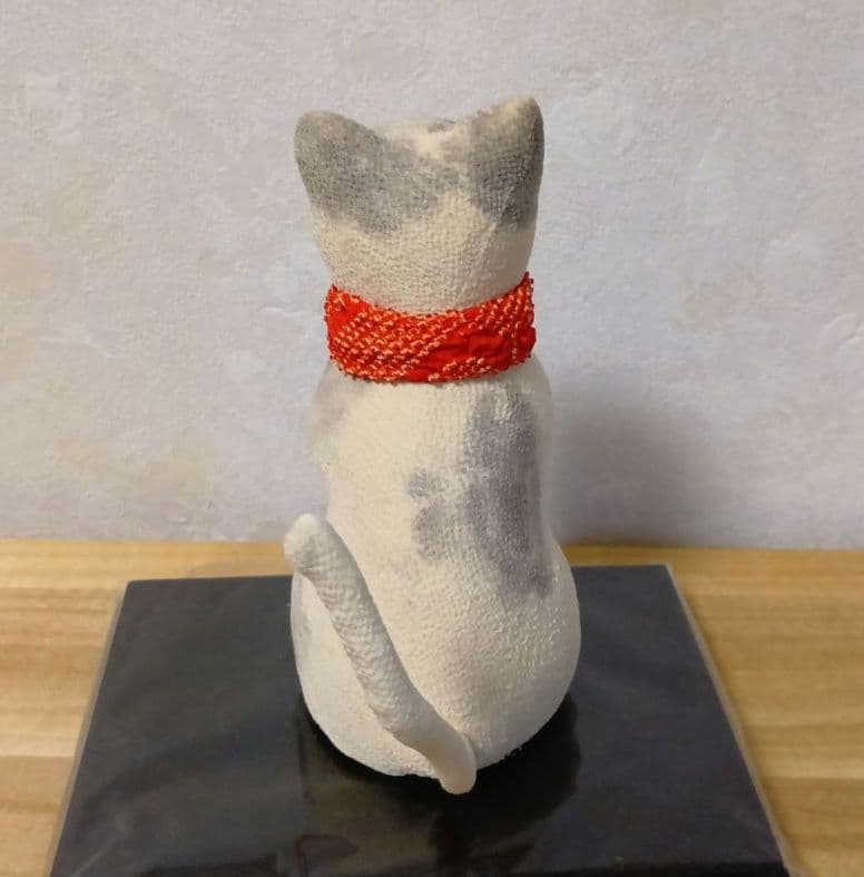 招き子猫　古布縮緬　ハンドメイド　手作り