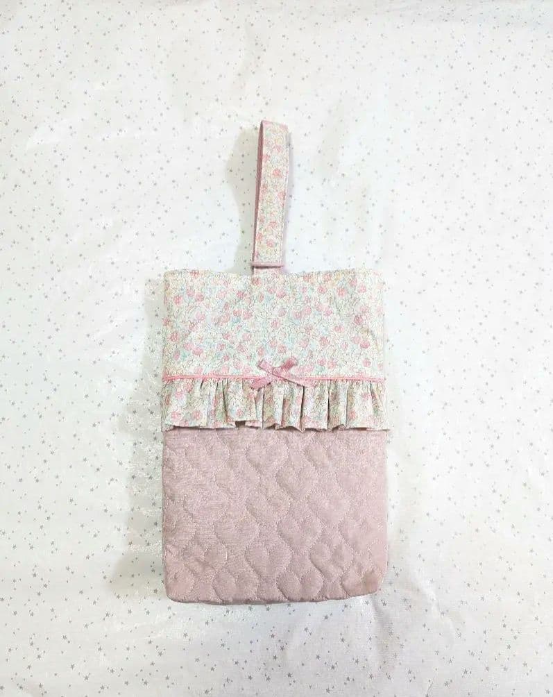 リバティ　レッスンバッグ上履き入れ体操服袋　ハンドメイド　アシュテッド×ハート