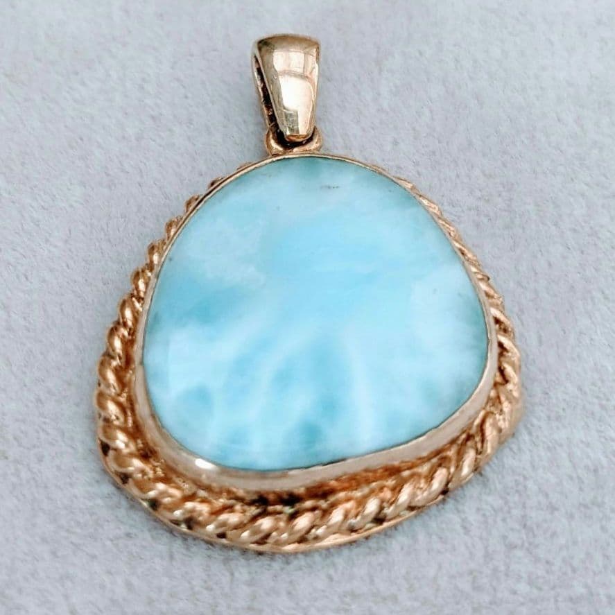 ✱NEW✱ トルコ製 ラリマー 天然石 ペンダントトップ シルバー925