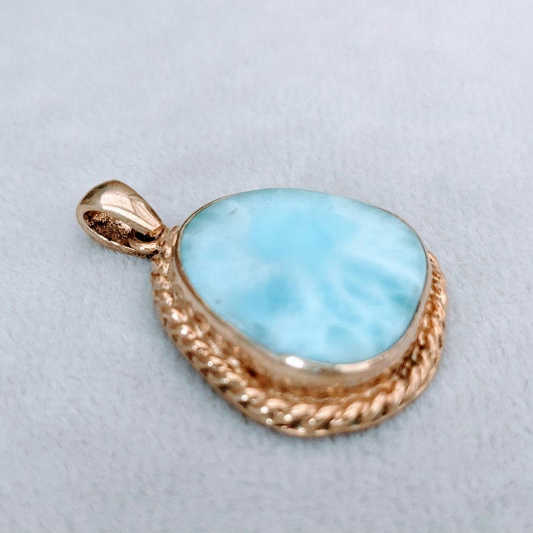 ✱NEW✱ トルコ製 ラリマー 天然石 ペンダントトップ シルバー925