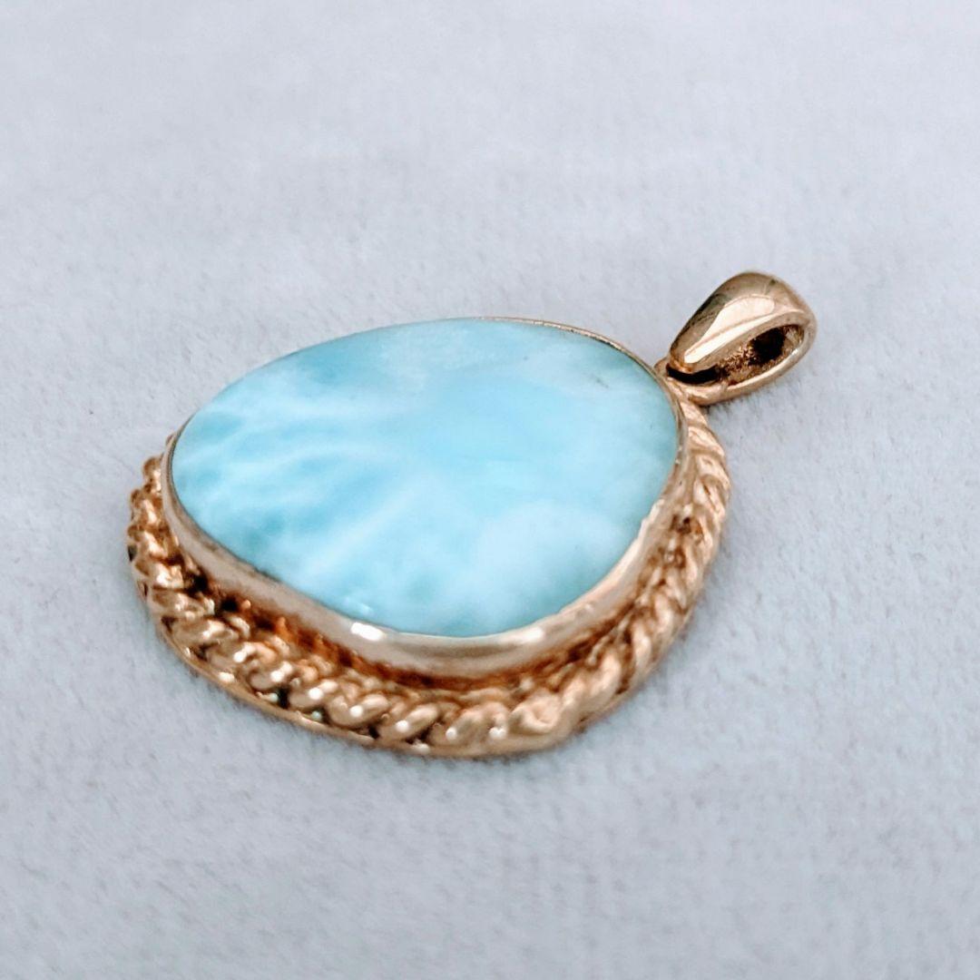 ✱NEW✱ トルコ製 ラリマー 天然石 ペンダントトップ シルバー925