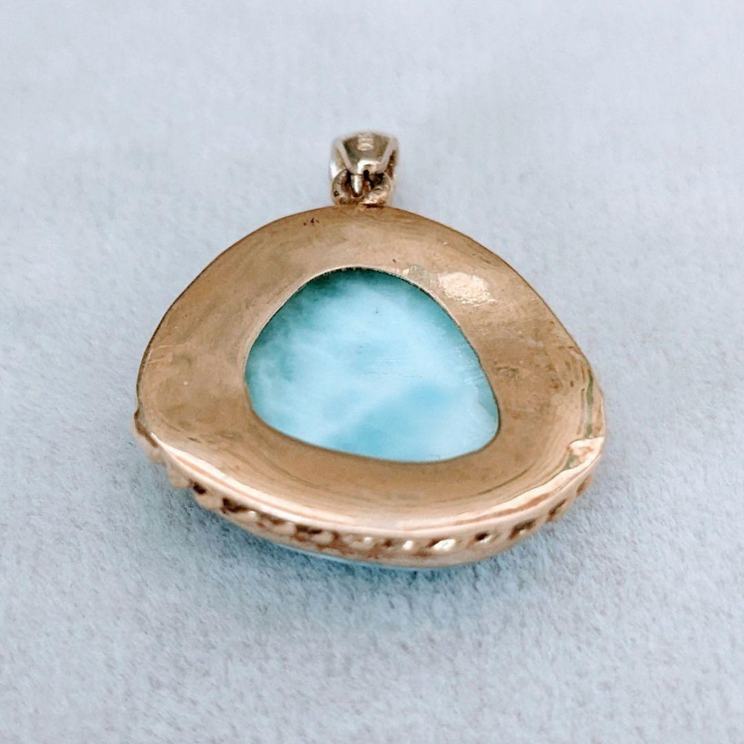 ✱NEW✱ トルコ製 ラリマー 天然石 ペンダントトップ シルバー925