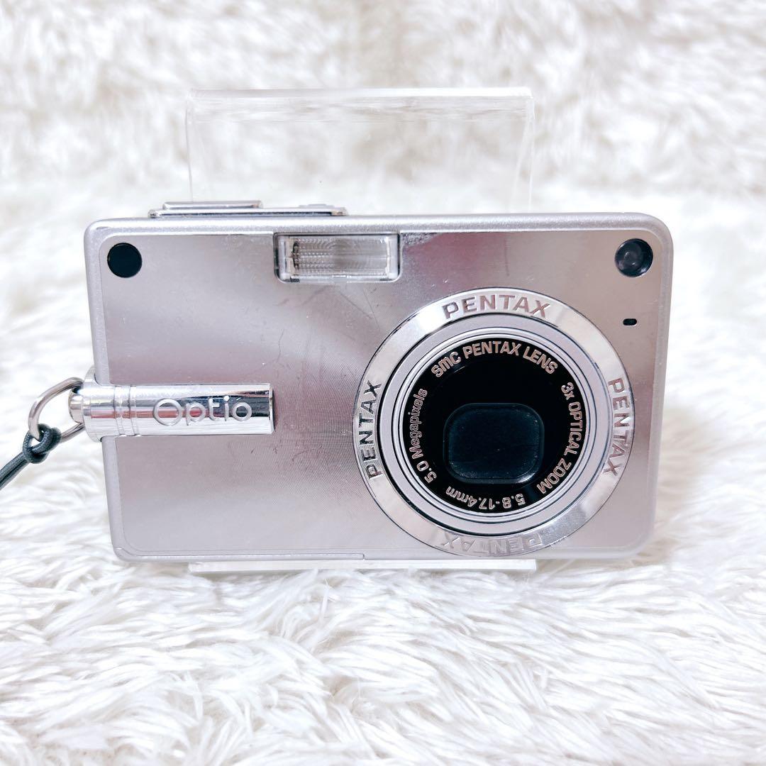 【動作確認済】PENTAX Optio S5n シルバー オールドデジカメ