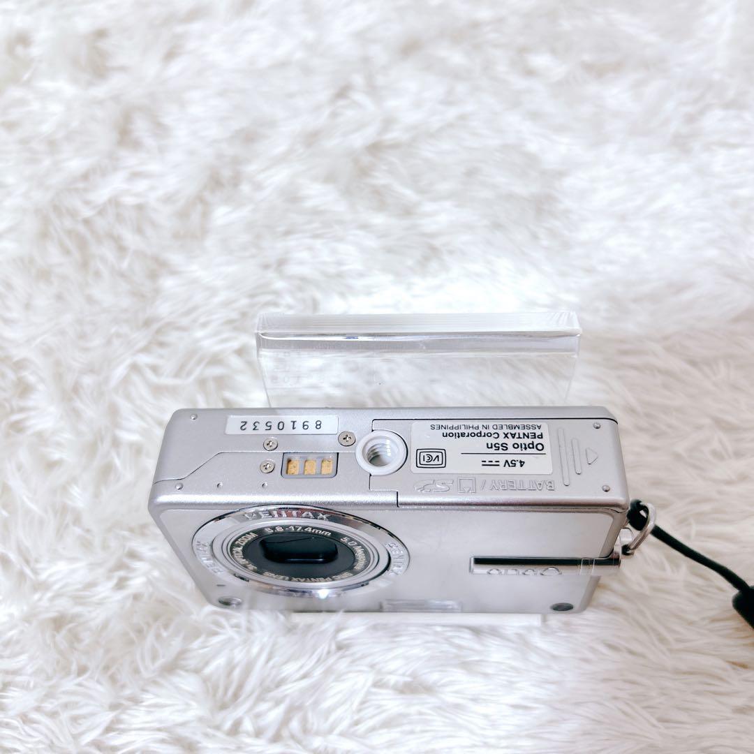 【動作確認済】PENTAX Optio S5n シルバー オールドデジカメ
