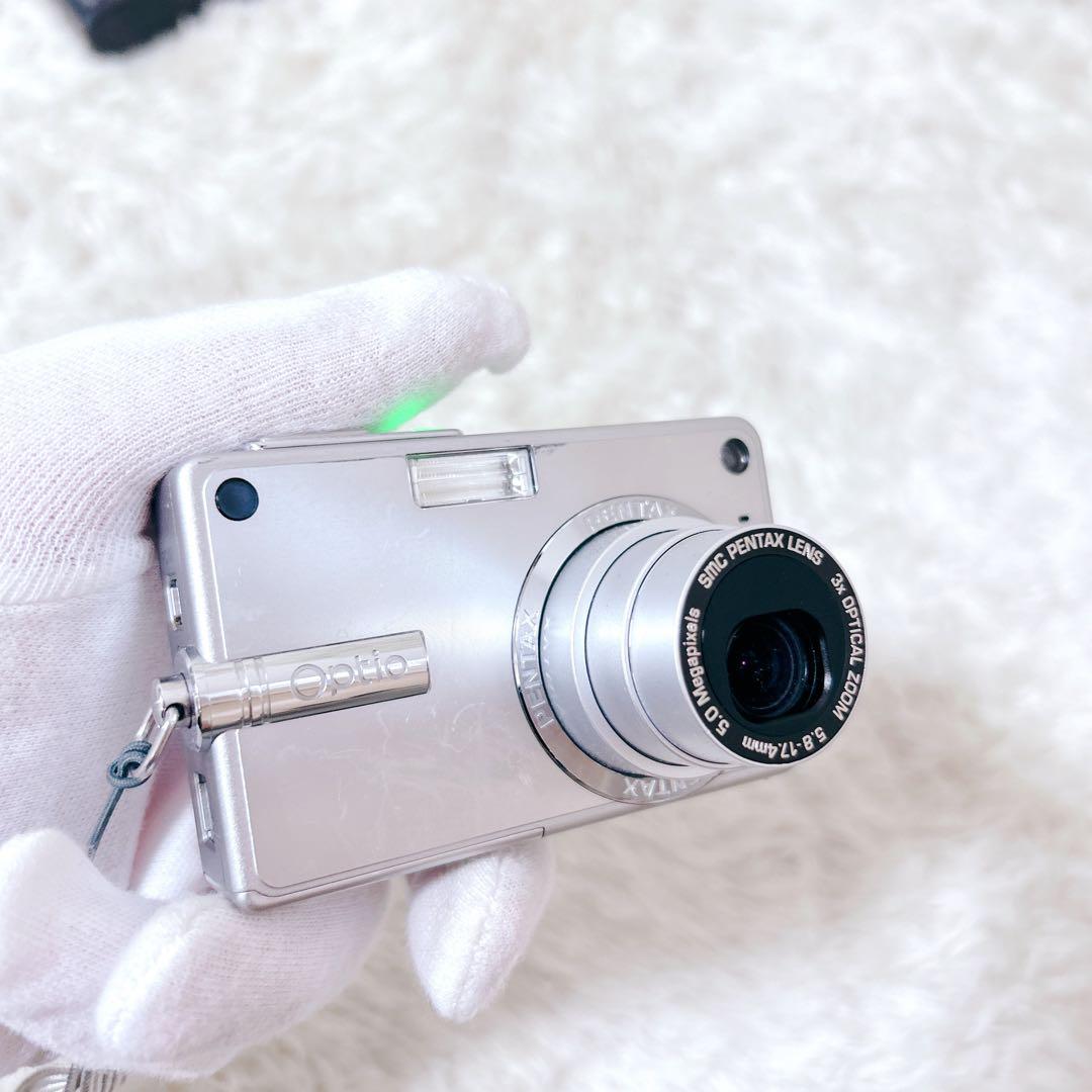 【動作確認済】PENTAX Optio S5n シルバー オールドデジカメ