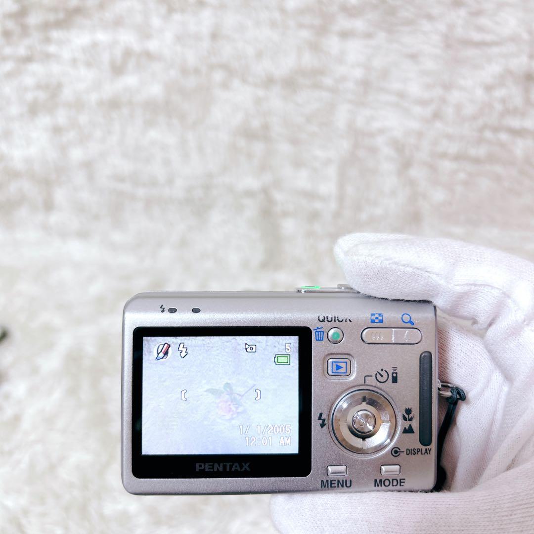 【動作確認済】PENTAX Optio S5n シルバー オールドデジカメ