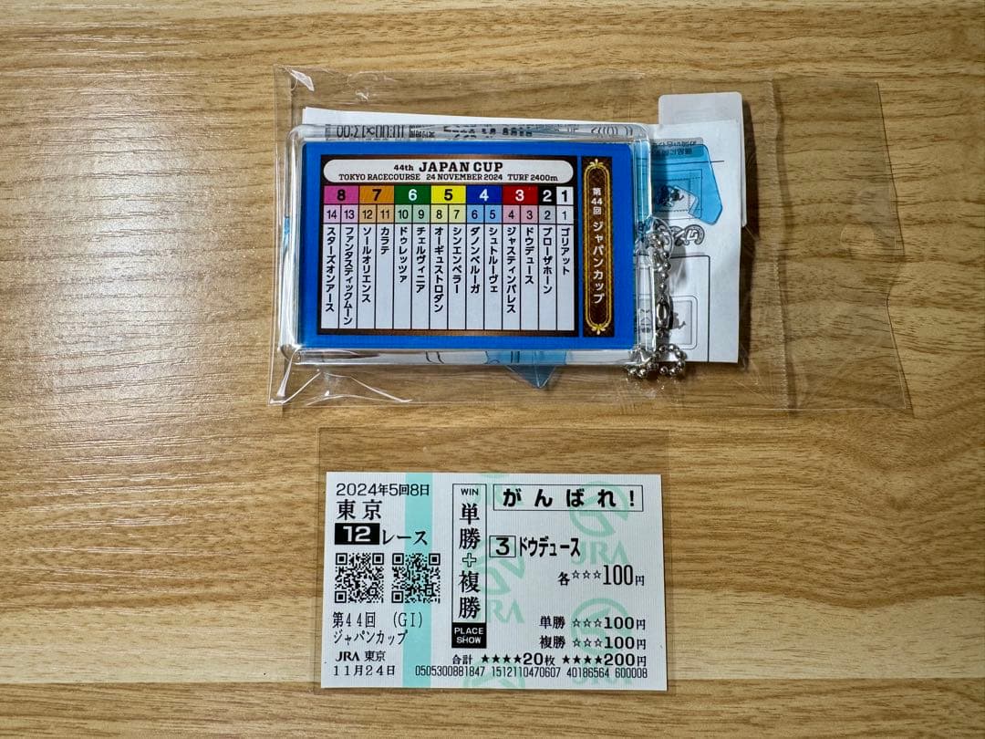 ドウデュース　ジャパンカップ　アイドルホース　限定品　現地応援馬券　ホルダー付き