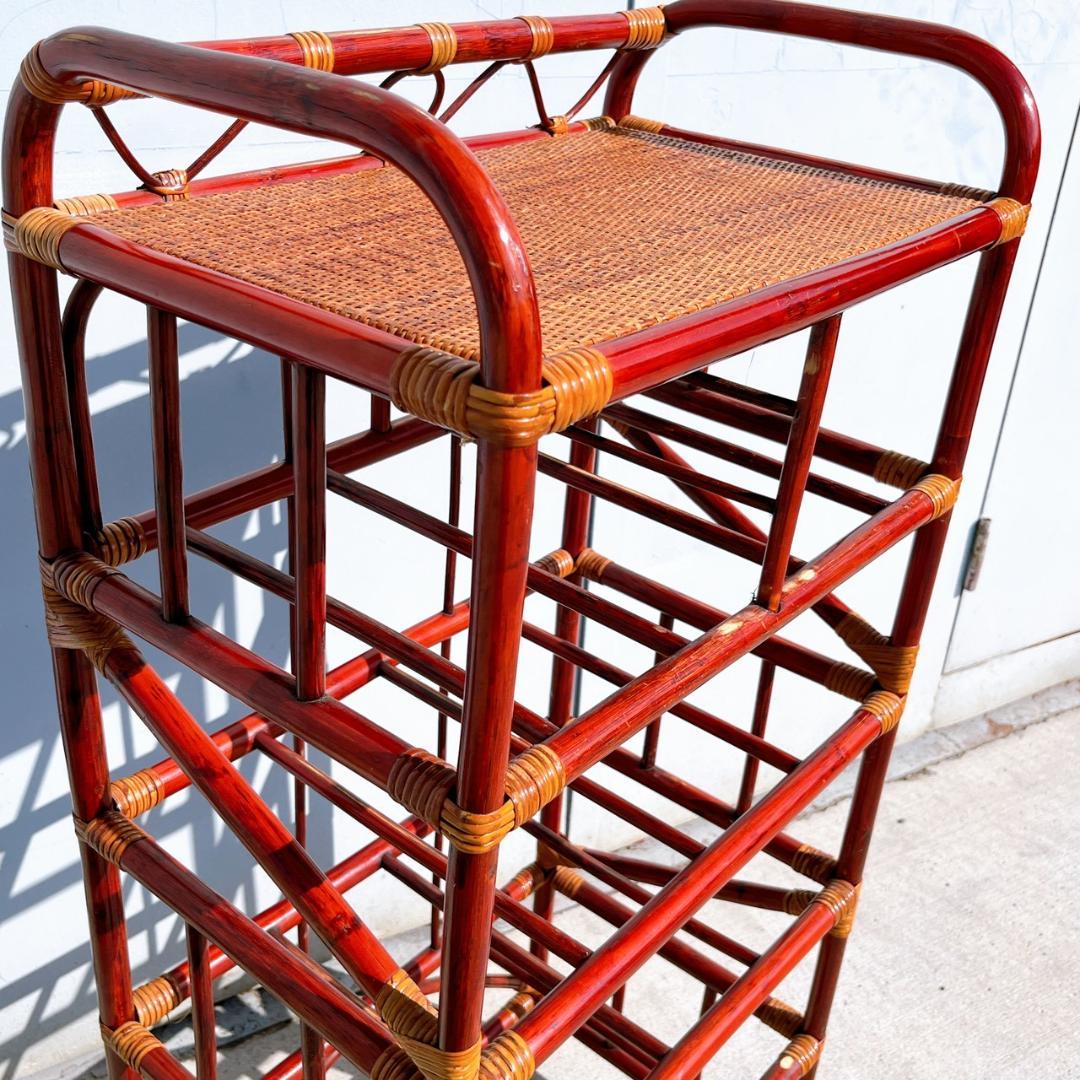 【美品】TEHFANG 德芳 ラタンチェスト 6杯 昭和レトロ 収納家具