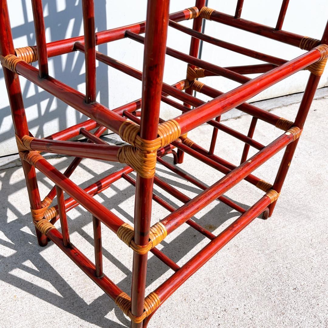 【美品】TEHFANG 德芳 ラタンチェスト 6杯 昭和レトロ 収納家具