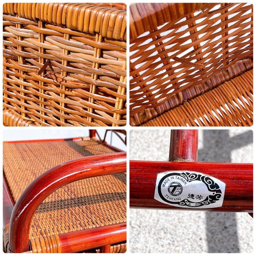 【美品】TEHFANG 德芳 ラタンチェスト 6杯 昭和レトロ 収納家具