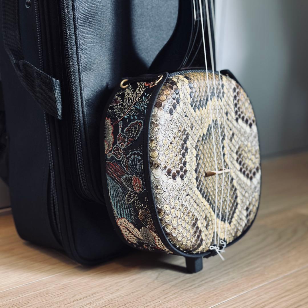 三線　沖縄　本蛇皮強化張り　初心者向けスタンダードセット(DVD付き)