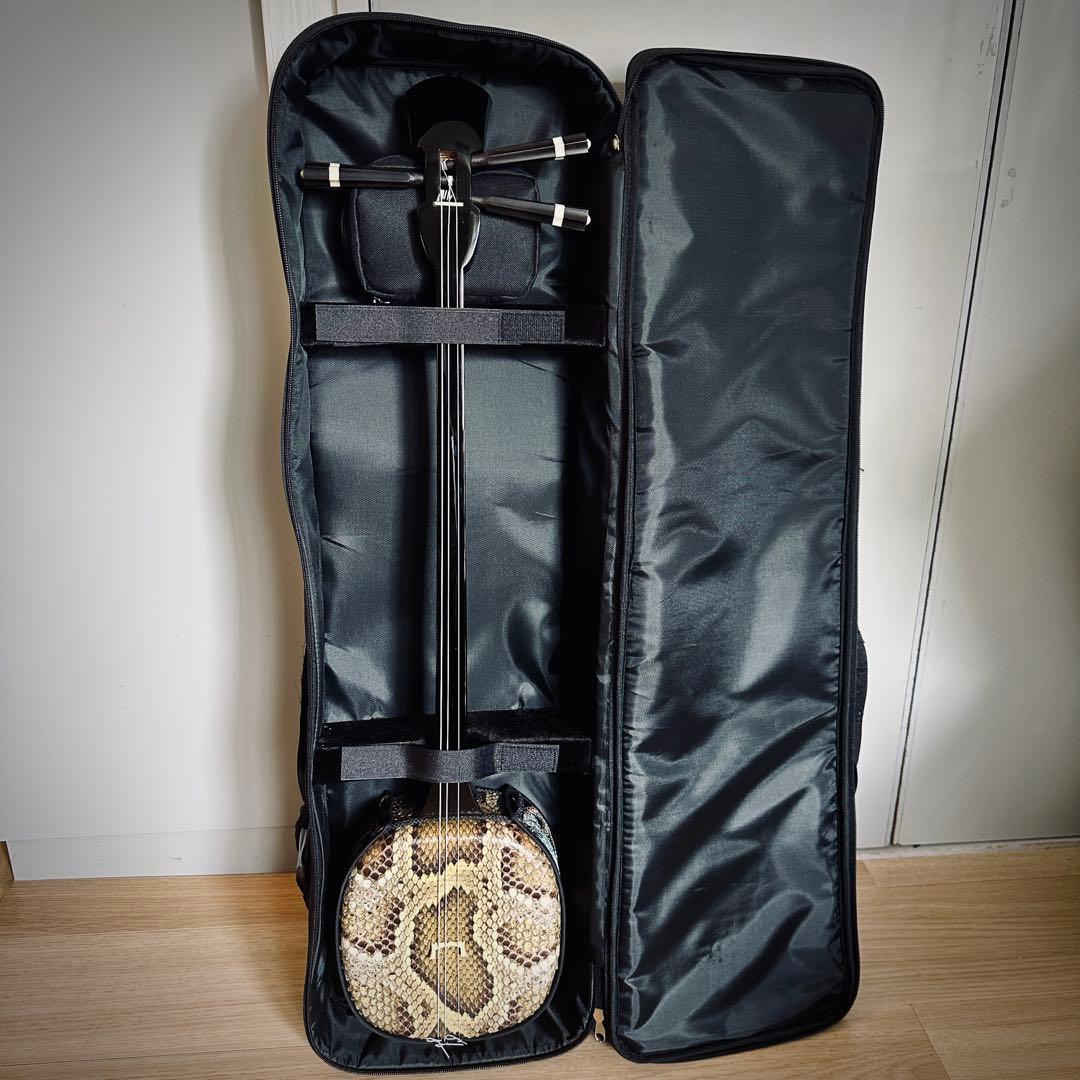 三線　沖縄　本蛇皮強化張り　初心者向けスタンダードセット(DVD付き)