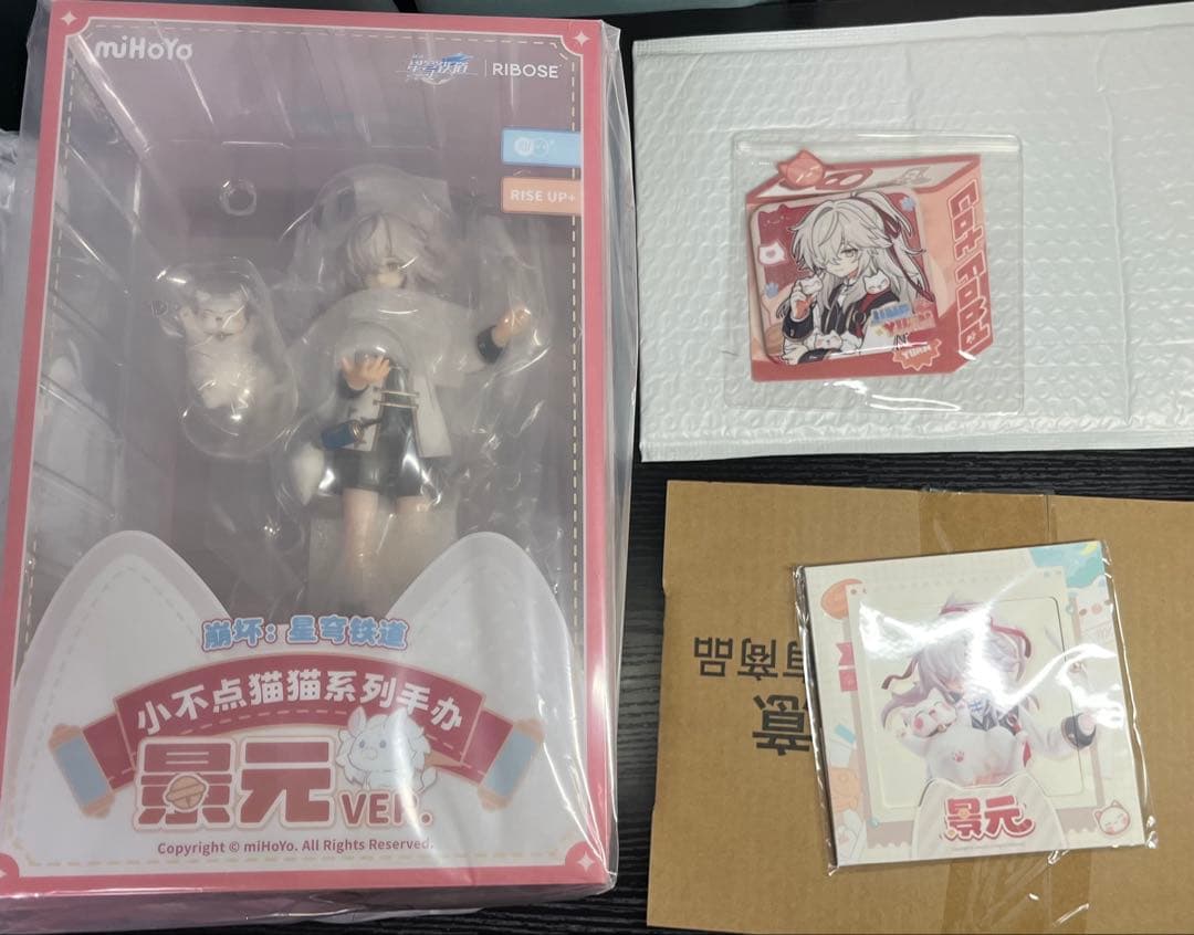 景元 ちびねこ フィギュア　特典バッジ・フォト冊子付き