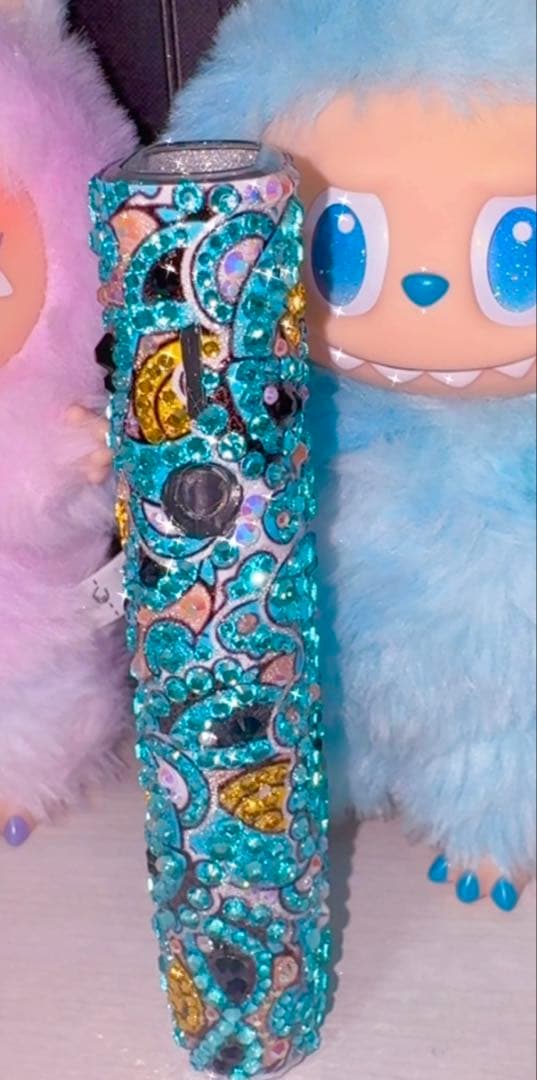 iQOS アイコス イルマワン デコケース ハードケース使用 水色 キラキラ