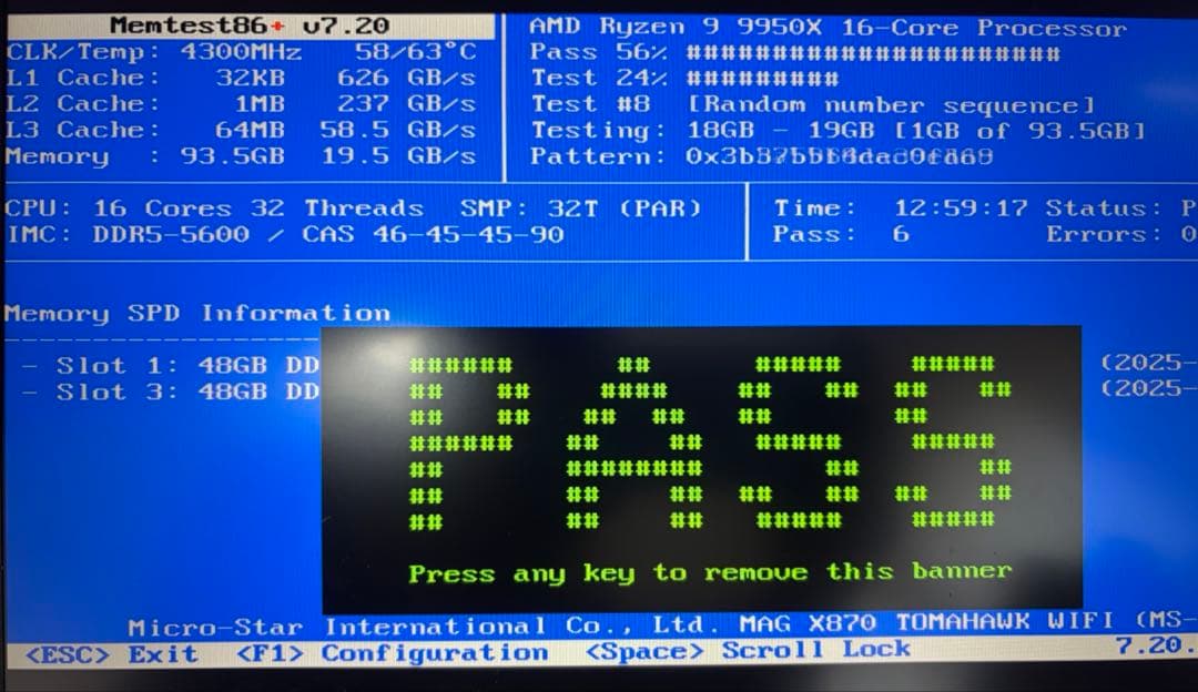 DDR5 48GB 5600MHZ 2枚組 96GB デスクトップパソコン用