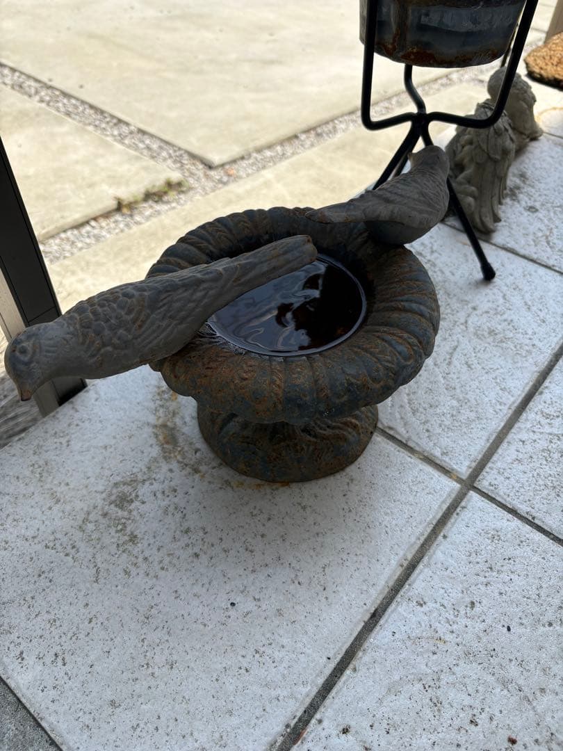 ガーデニング　バードバス　フランス　ヴィンテージ