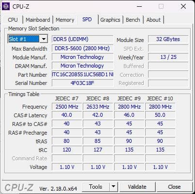 K*n様 美品 Crucial DDR5 5600 64GB (32GB×2枚セ