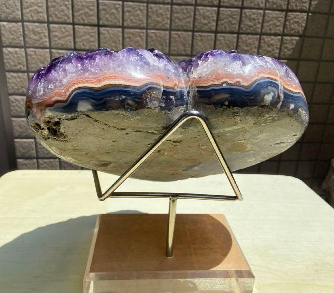 最高品質！ウルグアイ産⭐特大アメジストハートN163