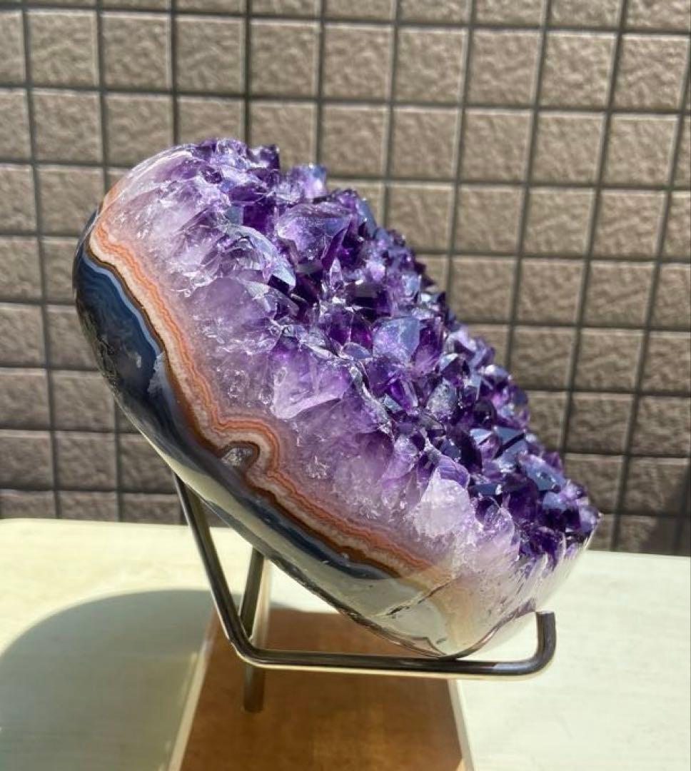 最高品質！ウルグアイ産⭐特大アメジストハートN163
