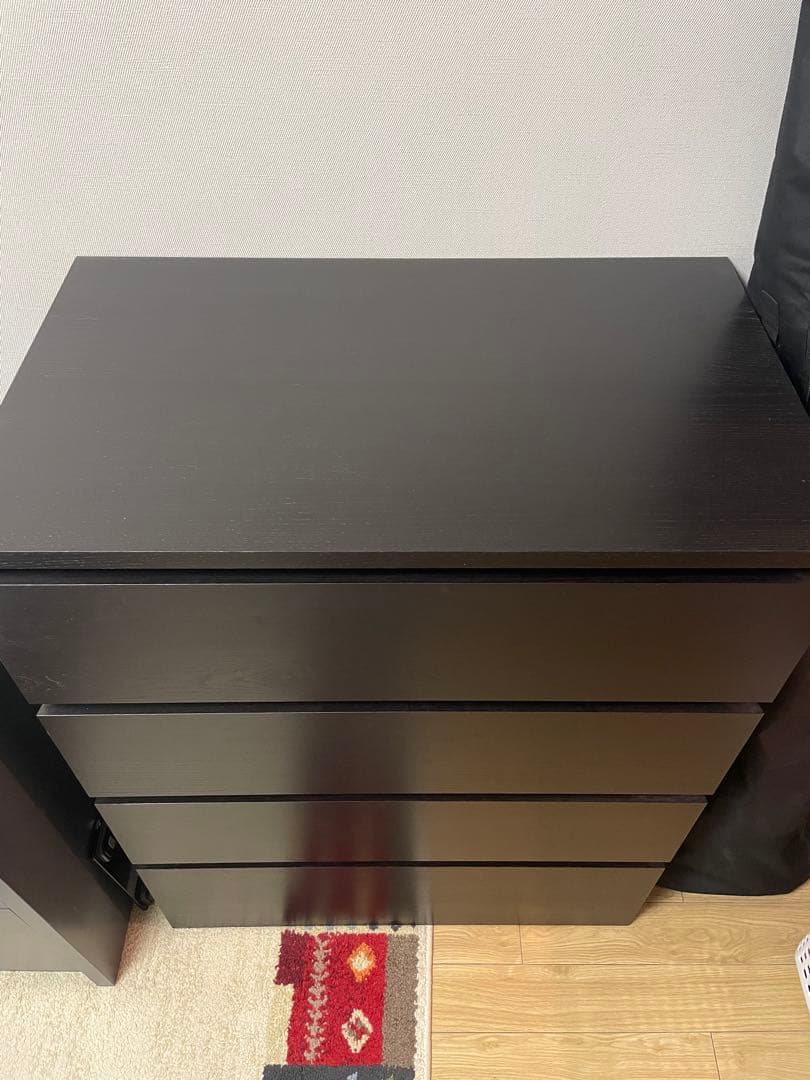 IKEA MALM マルム チェスト ブラック 4段 80cm