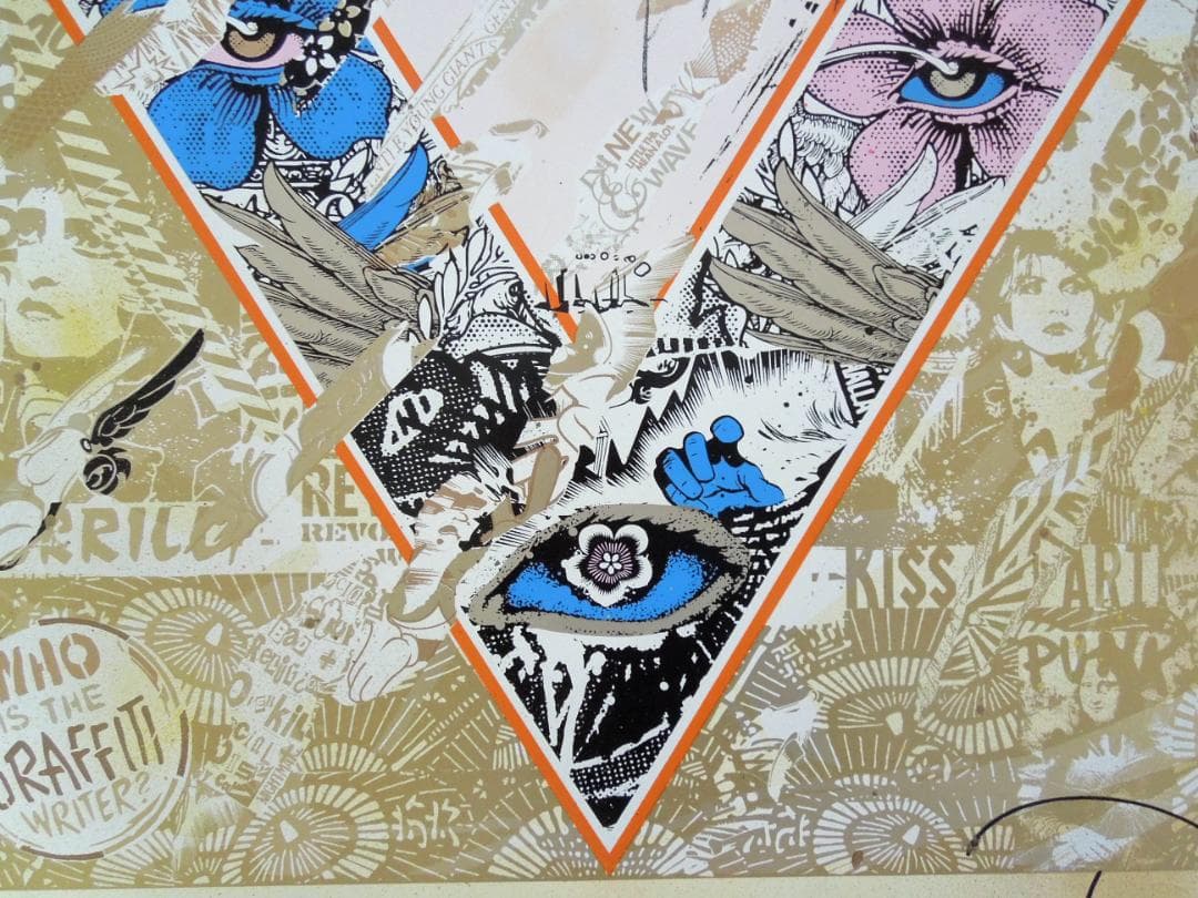 真作　prefab77　直筆サイン　ゴールド　kyne　村上隆　ロッカクアヤコ