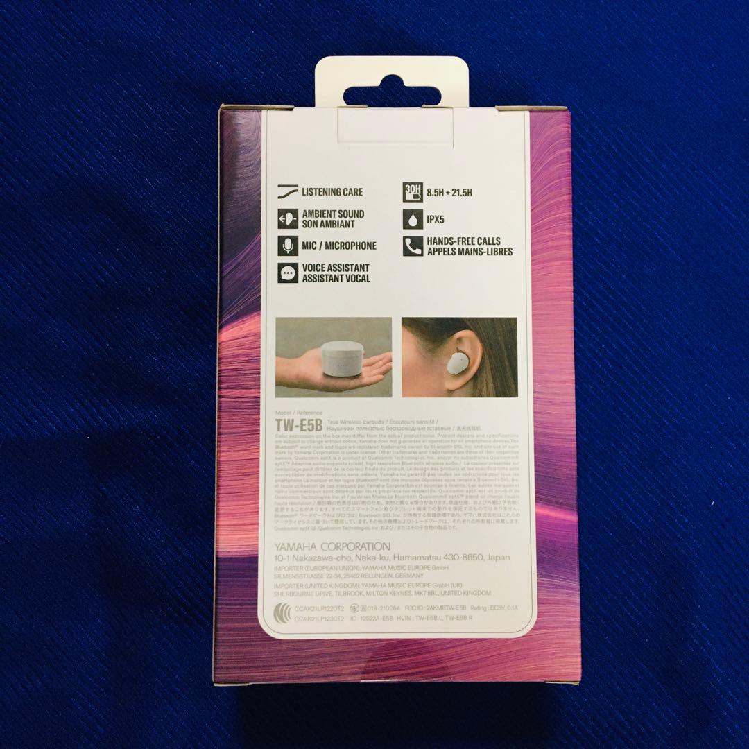 新品 未開封 Yamaha TW-E5B ワイヤレスイヤホン グレー ヤマハ