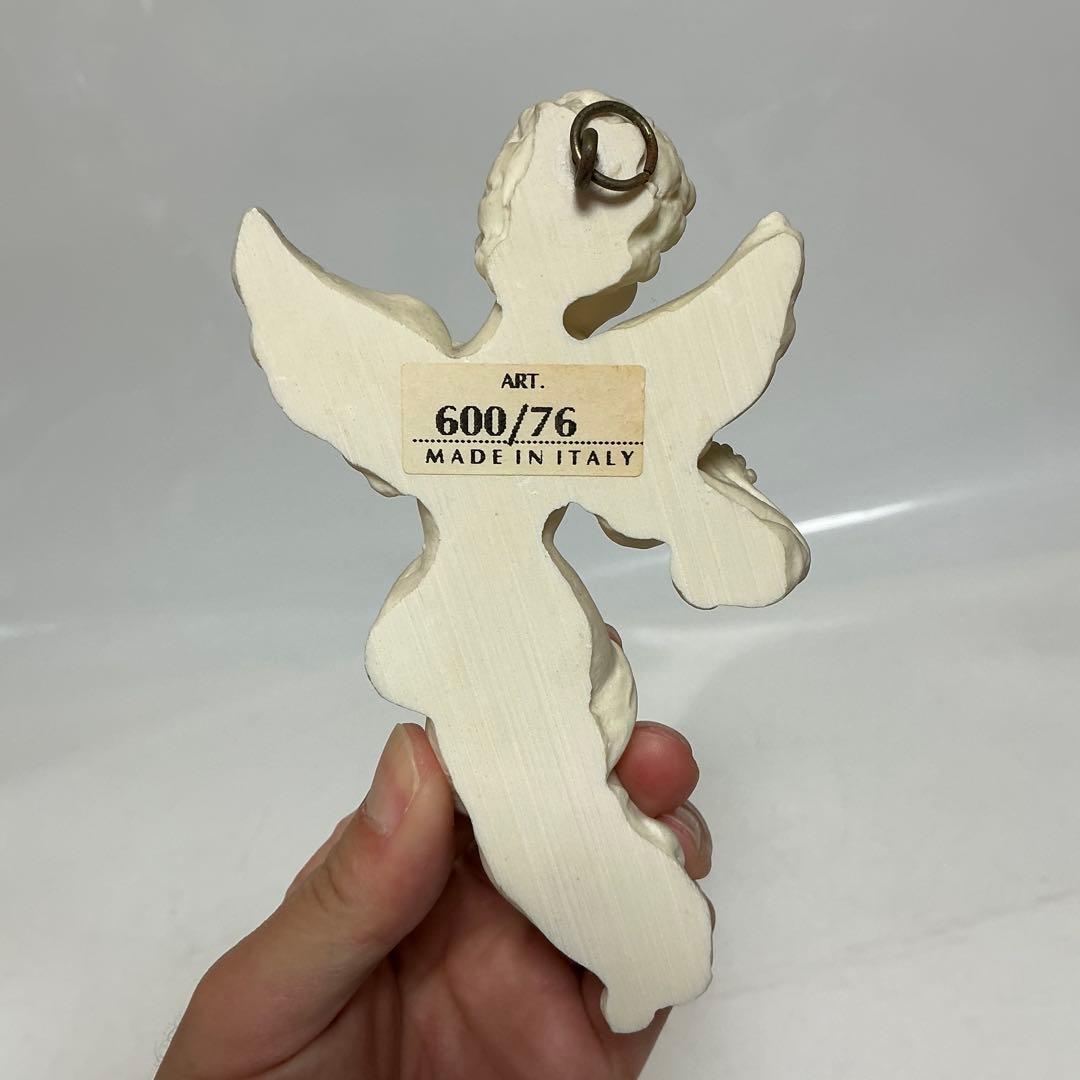 ホワイト天使　置物　壁掛け　イタリア製