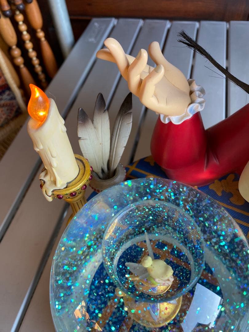 フック船長とティンカーベル　スノーグローブ　オルゴール　ピーターパン ディズニー