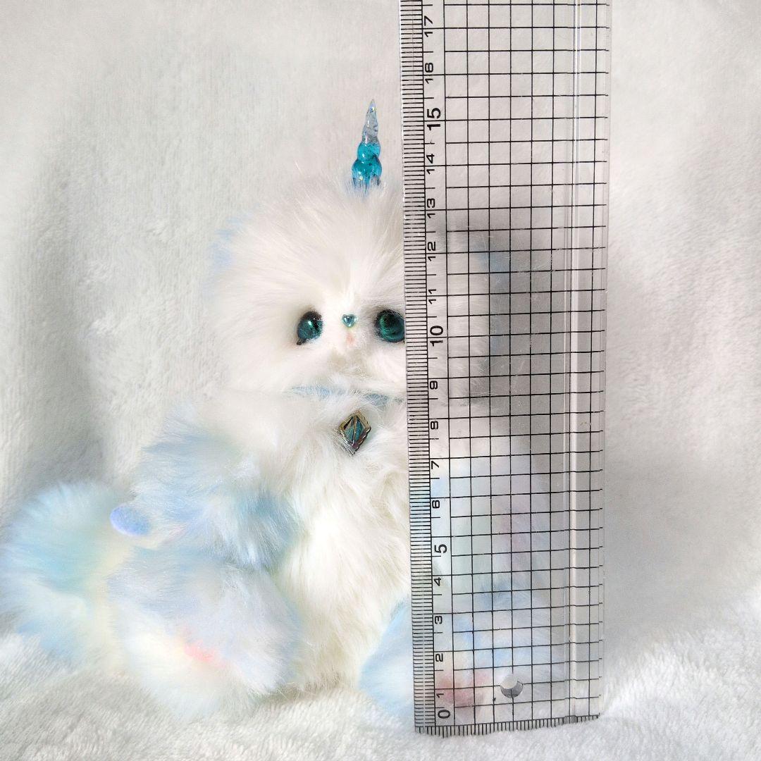 幻獣　ぬいぐるみ　アートドール　天使　ハンドメイド　ブルー　箱付き
