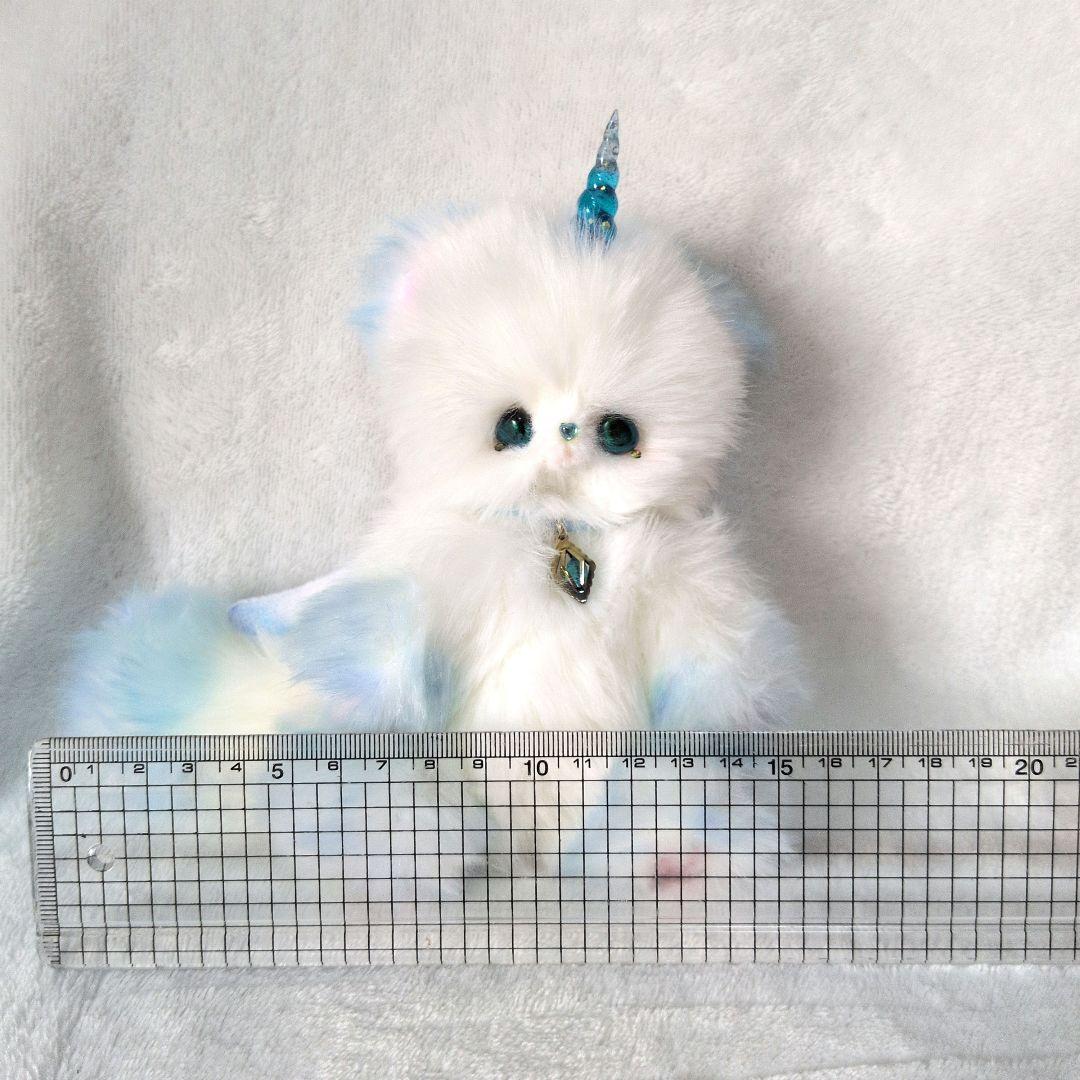 幻獣　ぬいぐるみ　アートドール　天使　ハンドメイド　ブルー　箱付き