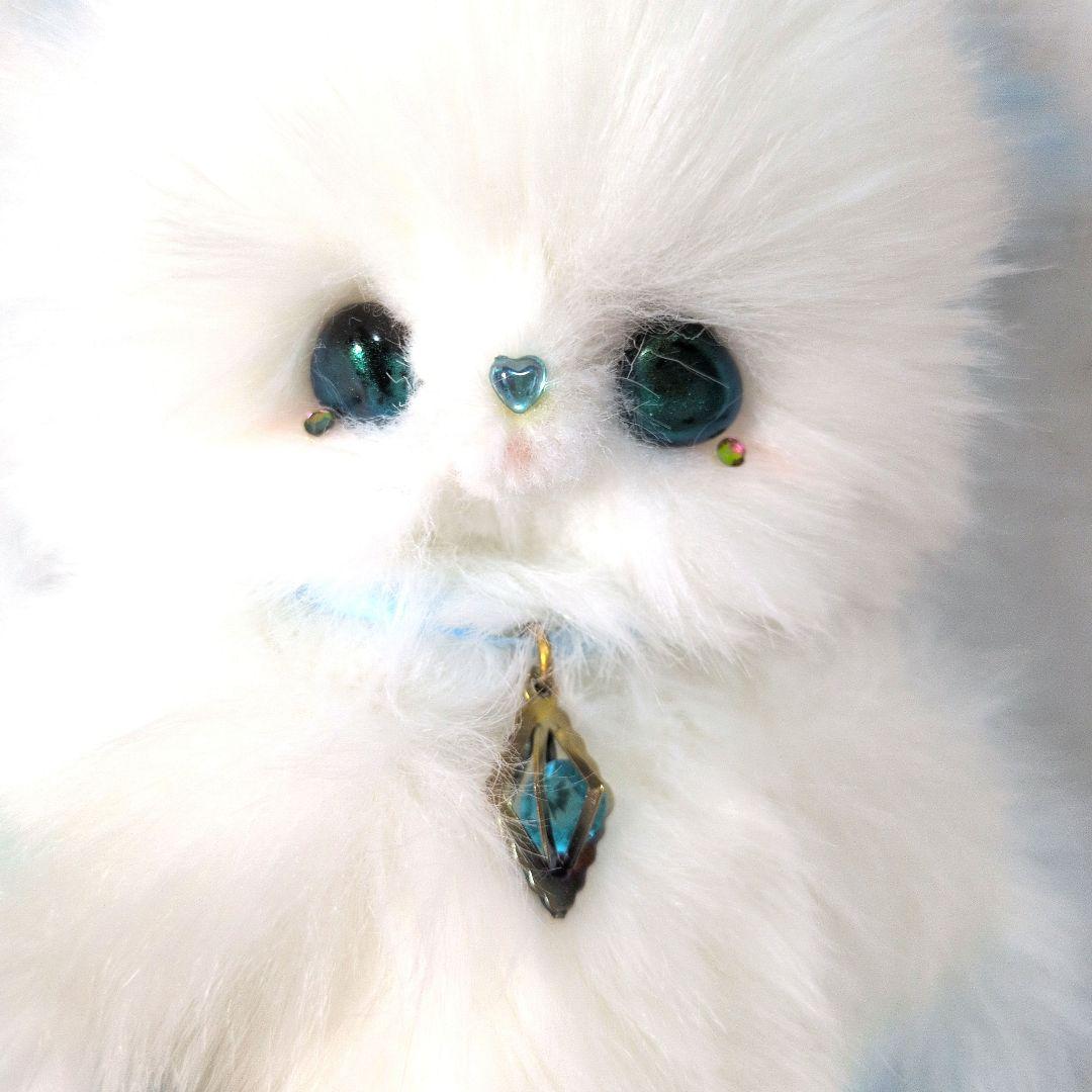 幻獣　ぬいぐるみ　アートドール　天使　ハンドメイド　ブルー　箱付き