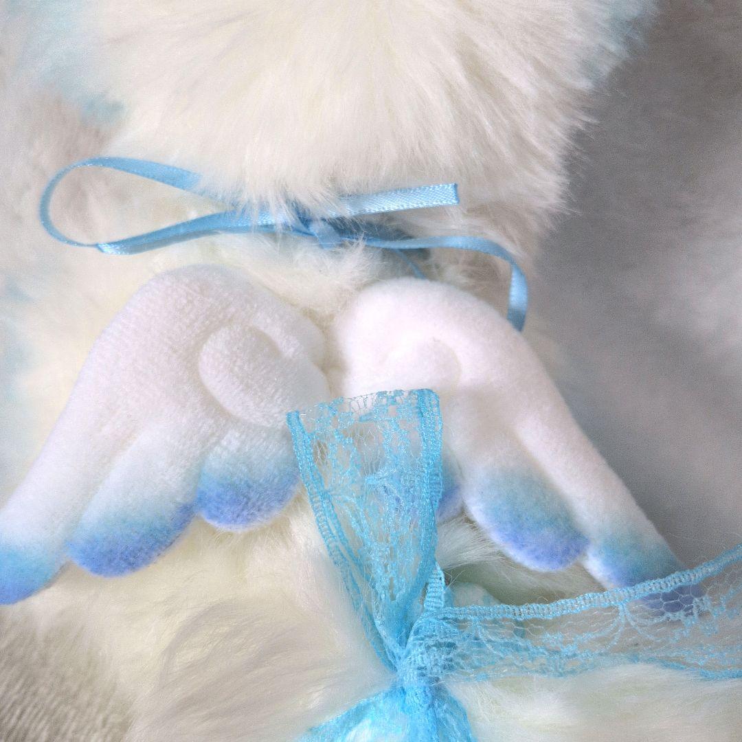 幻獣　ぬいぐるみ　アートドール　天使　ハンドメイド　ブルー　箱付き