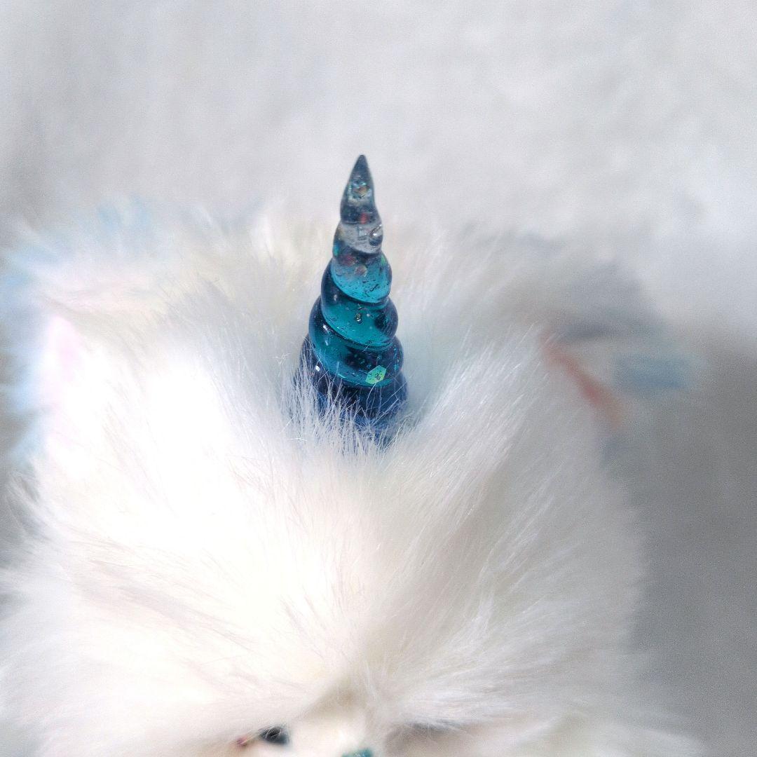 幻獣　ぬいぐるみ　アートドール　天使　ハンドメイド　ブルー　箱付き