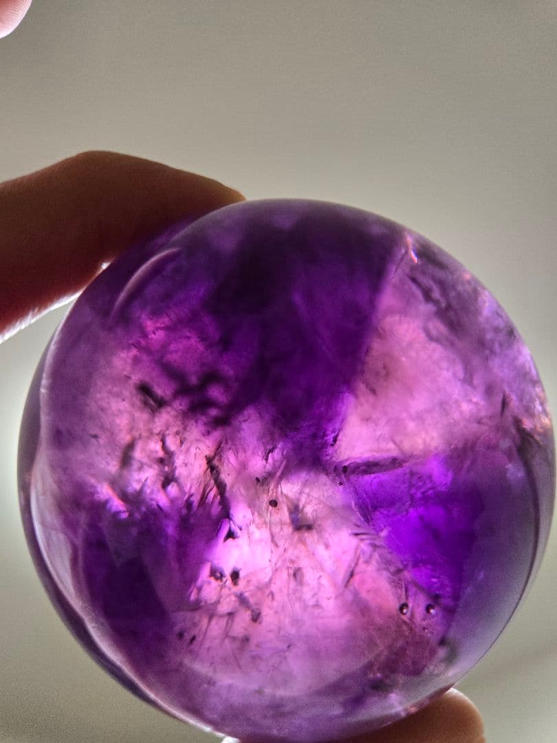 【激レア】三方向トラピッチェアメジスト　スフィア