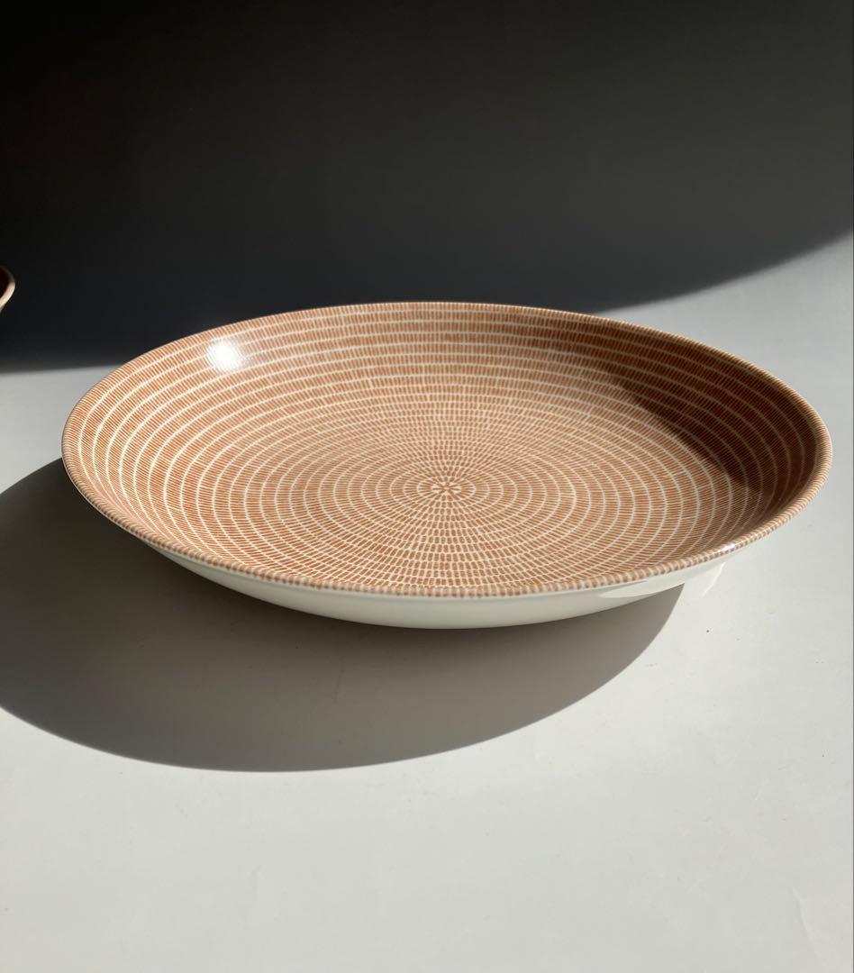 旧ロゴ廃番アラビアARABIA 24hAvec ブラウン パスタプレート24cm