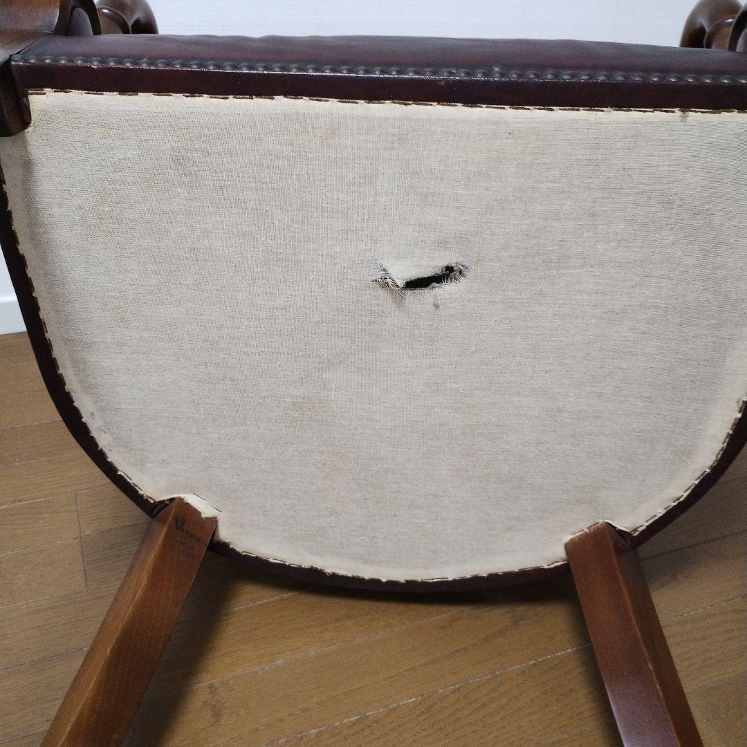 ダークブラウン レザー アームチェア