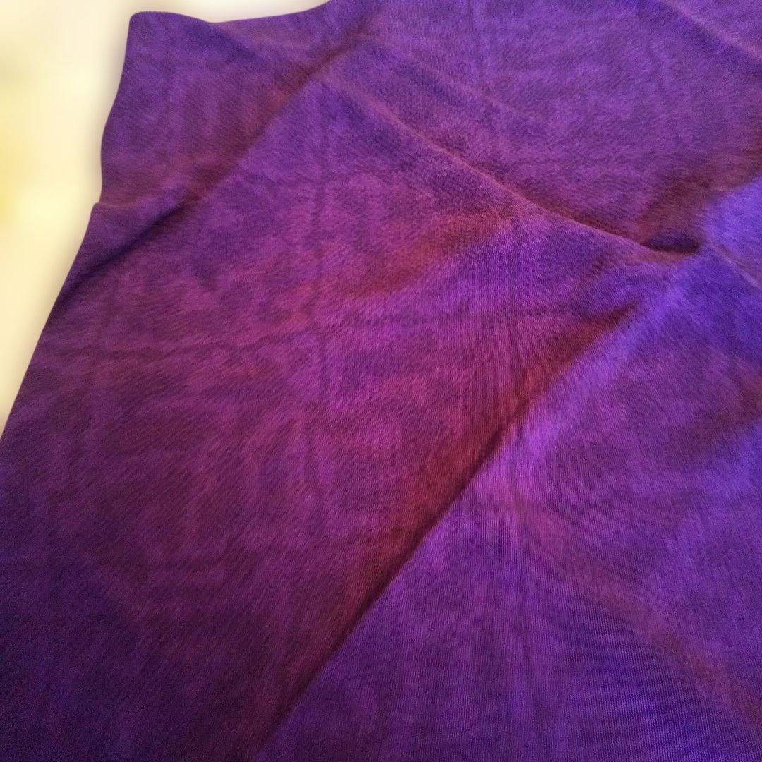 紫の染め模様 風呂敷 正絹