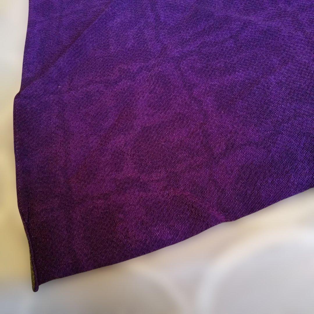 紫の染め模様 風呂敷 正絹