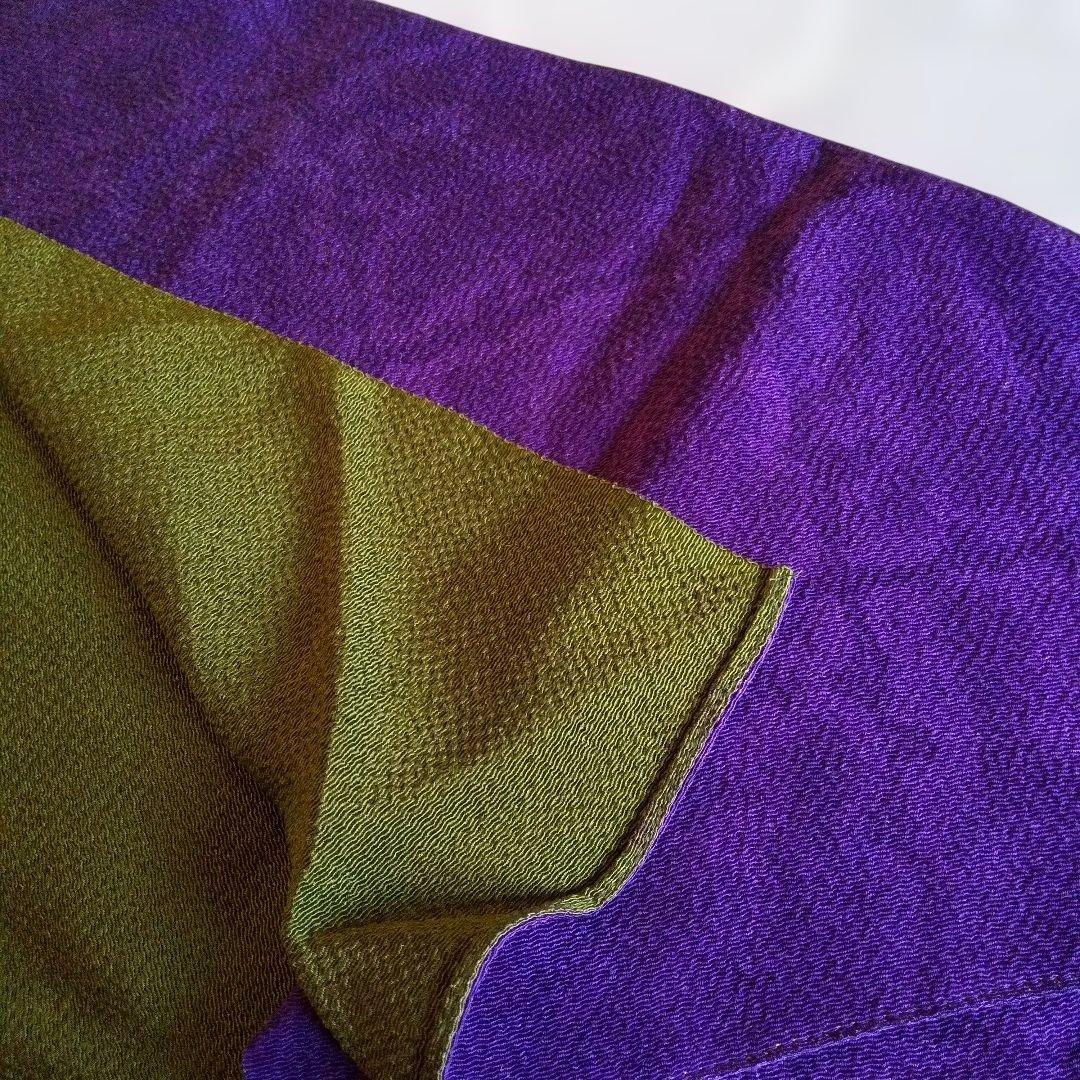 紫の染め模様 風呂敷 正絹