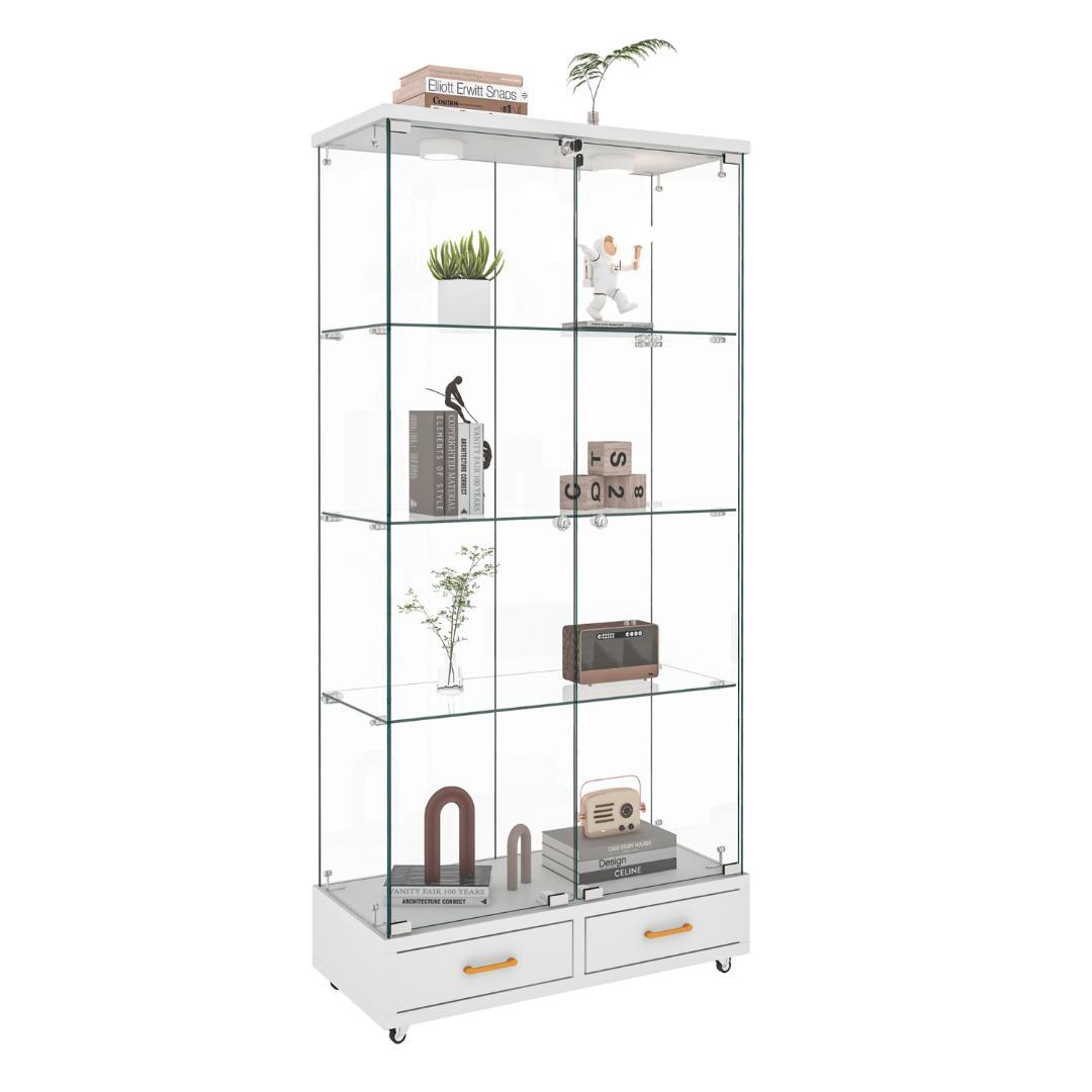 幅81.5×奥行37×高さ167.5cm コレクションケース 両扉タイプ 4段