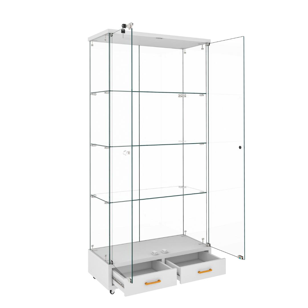 幅81.5×奥行37×高さ167.5cm コレクションケース 両扉タイプ 4段