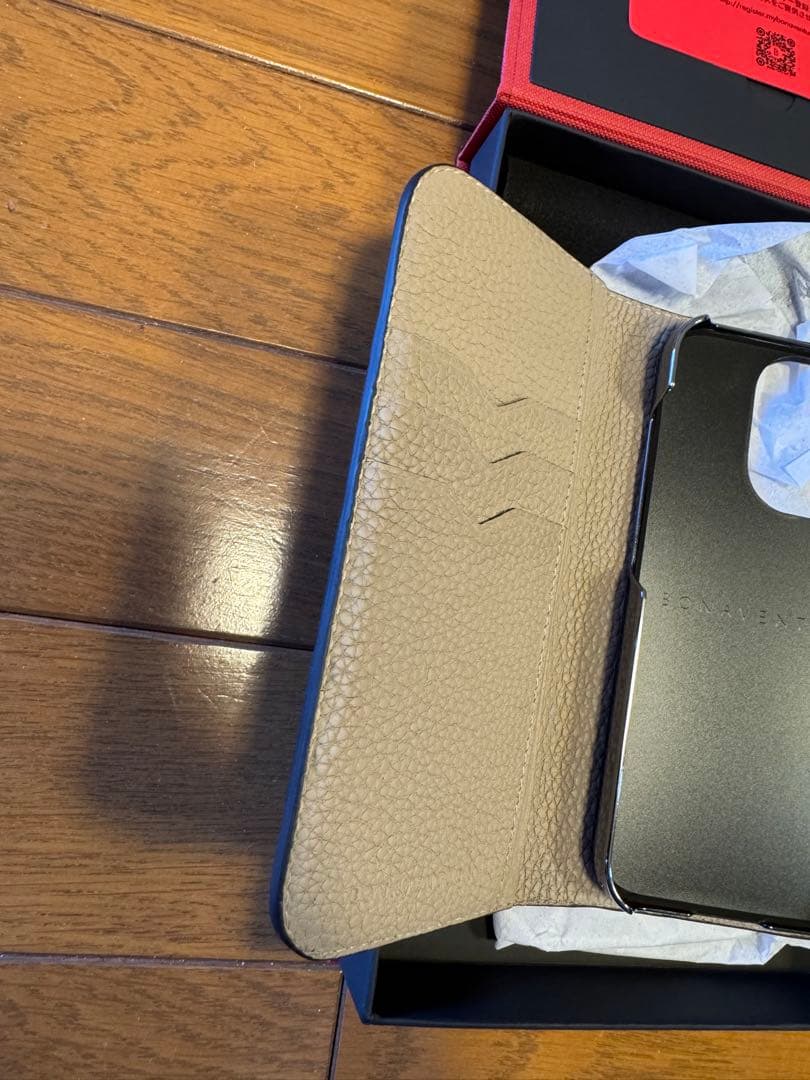 BONAVENTURA 手帳型ケース iPhone15pro グレージュ