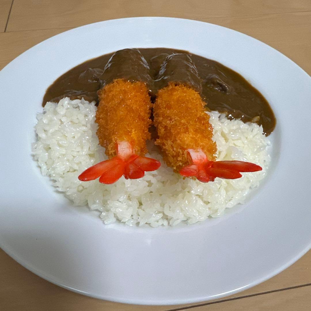 元祖食品サンプル屋　エビフライカレー　イワサキ製