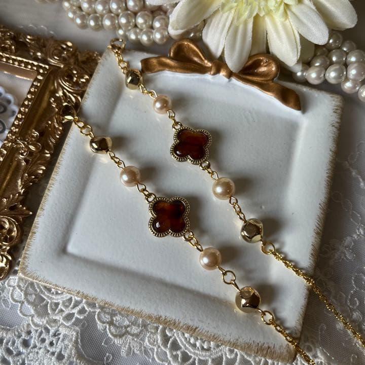 ♪ ❤️ アンティーク　ビーズ　マスクチェーン　メガネチェーン　ハンドメイド