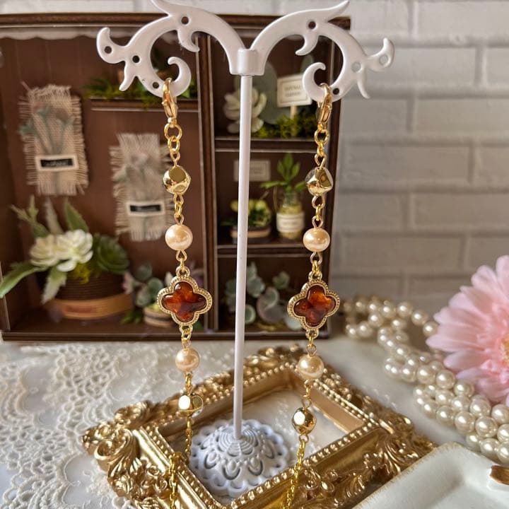 ♪ ❤️ アンティーク　ビーズ　マスクチェーン　メガネチェーン　ハンドメイド