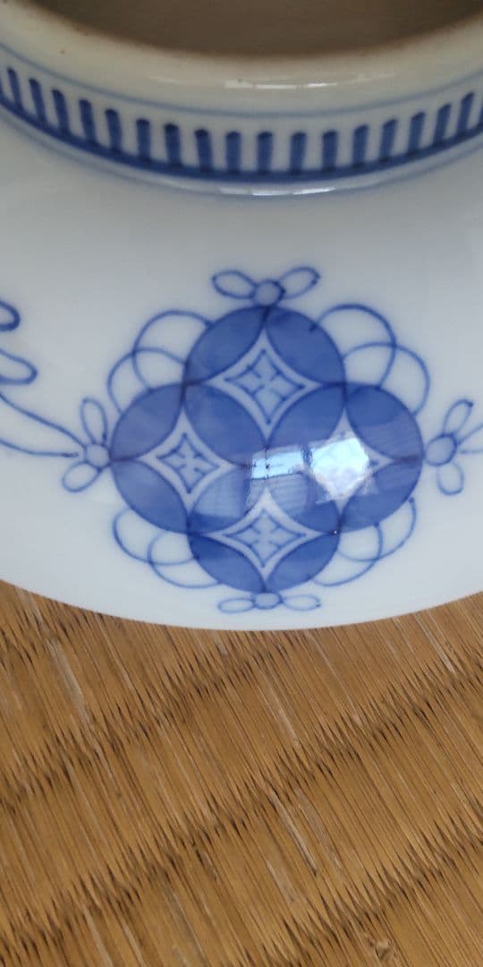 希少　鍋島焼　5寸皿　唐子柄　平戸　染付