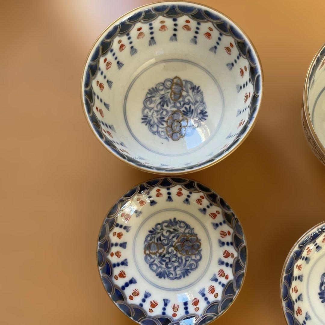 ♦骨董♦瓔珞♦蓋茶碗♦2客♦多分明治時代♦