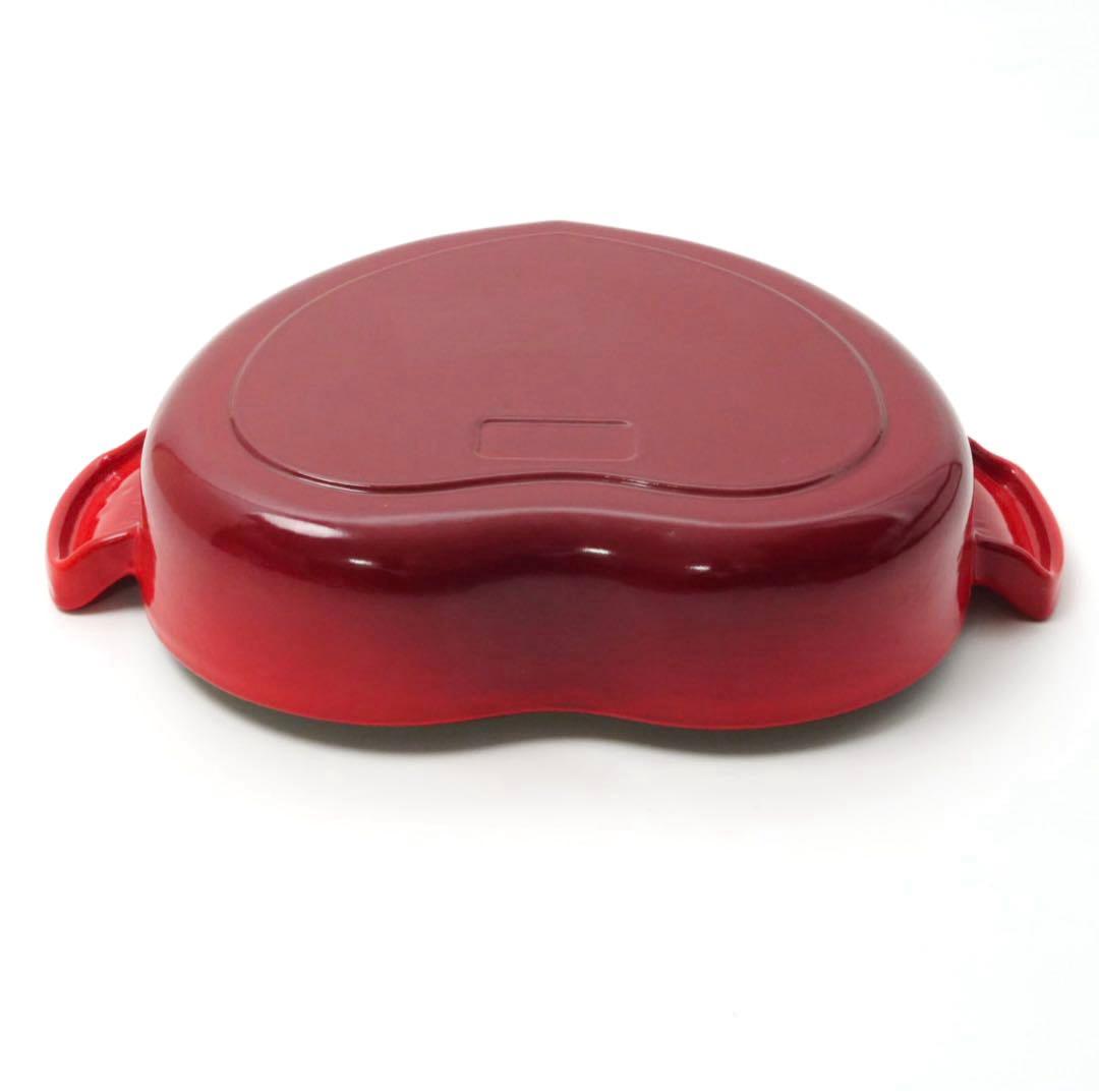 【美品】LE CREUSET　プレートダムール チェリーレッド　18cm